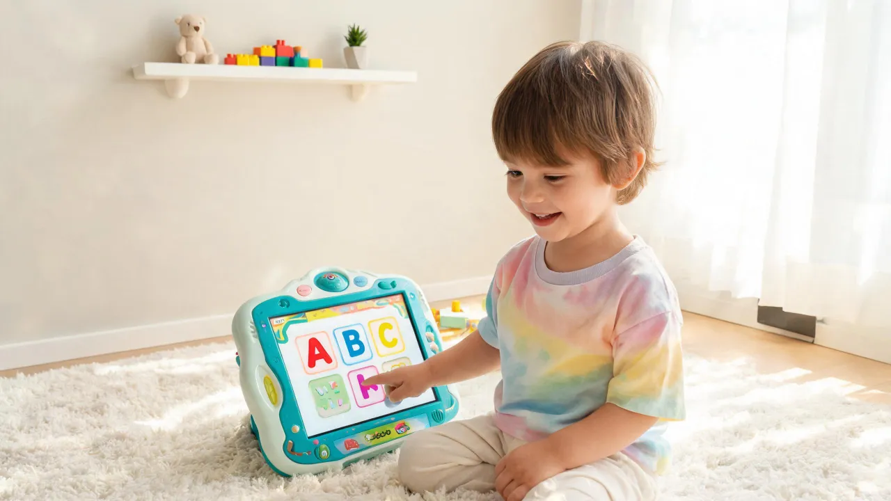 Alphabet game with learning tablet